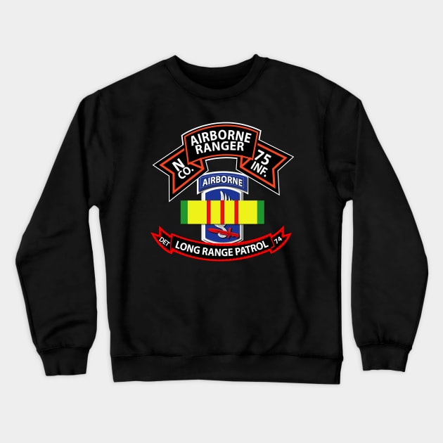 N Co 75th Ranger - 173rd Airborne Brigade - VN Ribbon - LRSD Crewneck Sweatshirt by twix123844